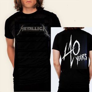 Metallica 40th Anniversary Songs thrash metal rock Official T-Shirt L NWT